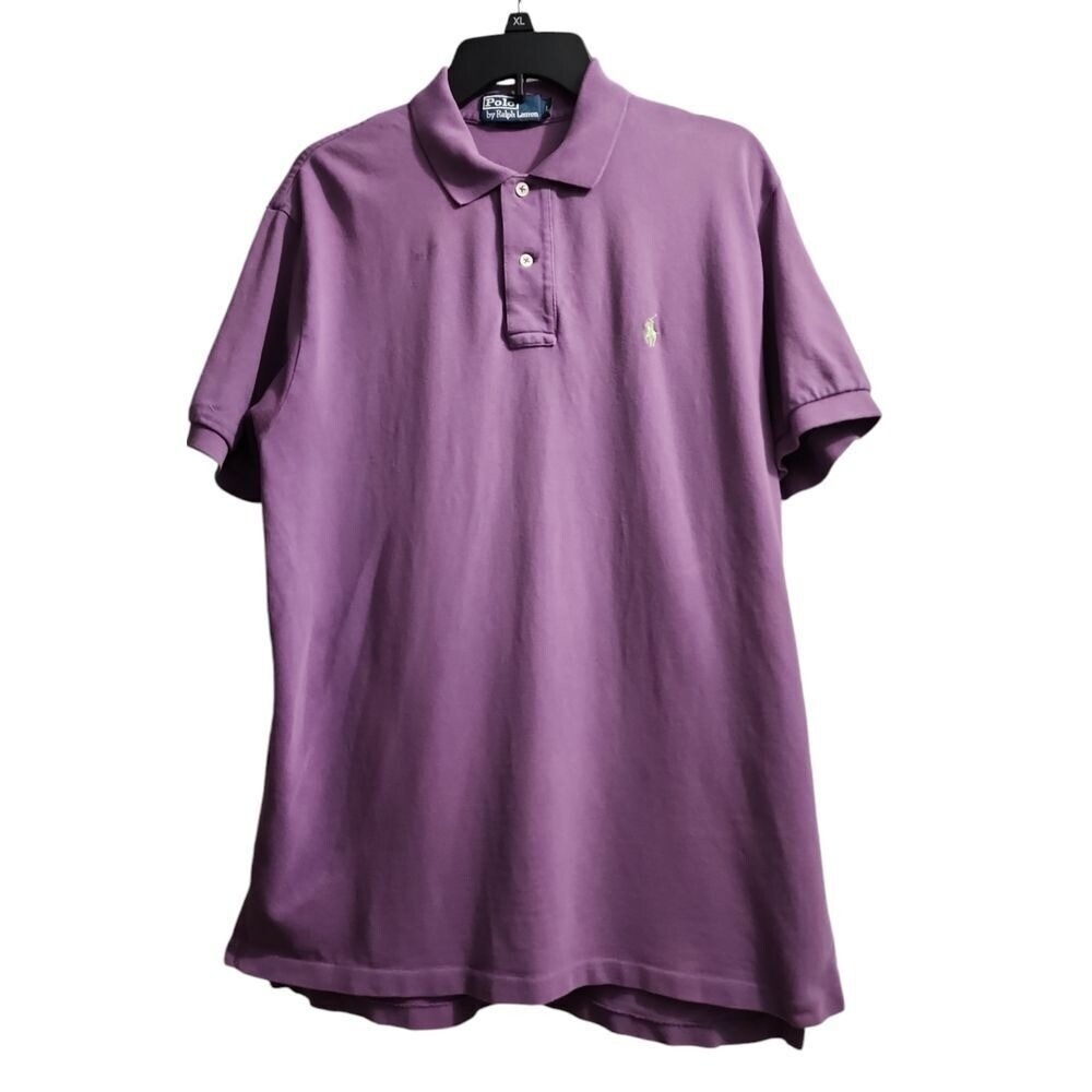 Ralph Lauren Purple Polo Shirt Classic Fit Men's Casual Short Sleeve XL